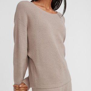 Express Cozy Ribbed Crew Neck Sweater